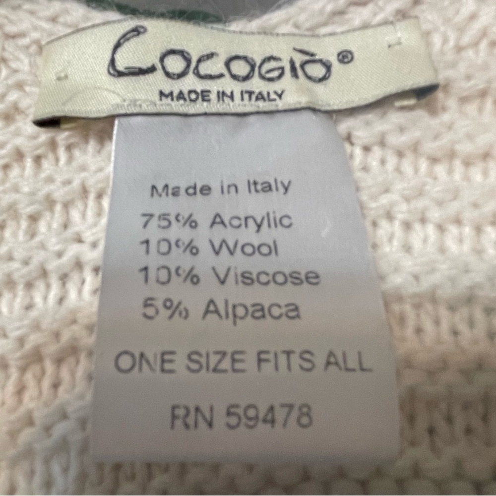 Cocogio Open Front Cardigan With Pockets - Made in Italy. - Picture 4 of 4